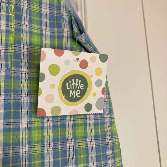 Little Me Plaid Shorts and Sleeveless Onesie 9 months - Picture 14 of 16
